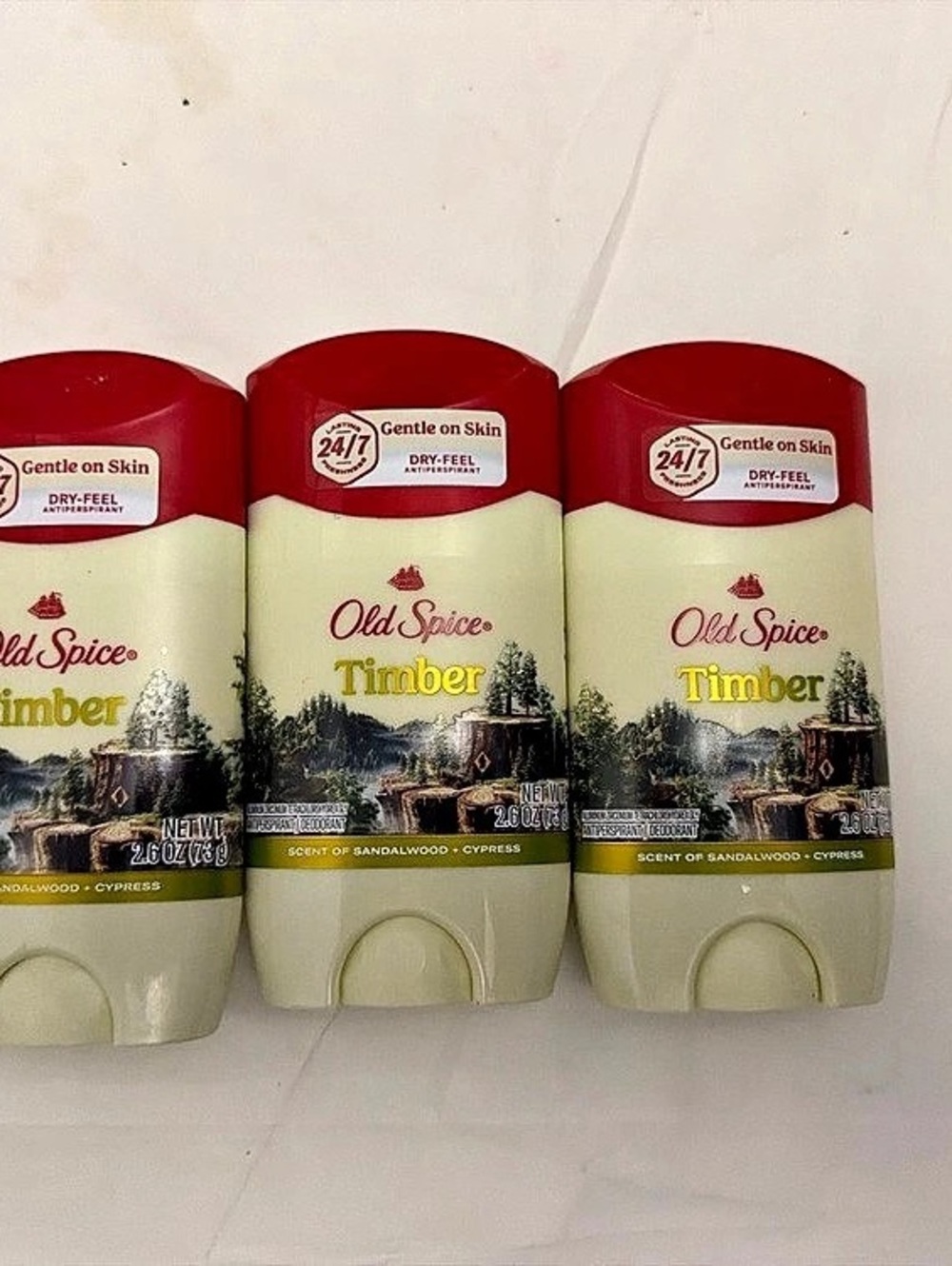 Old Spice Timber Deodorant 3-Pack 2.4 oz NWT